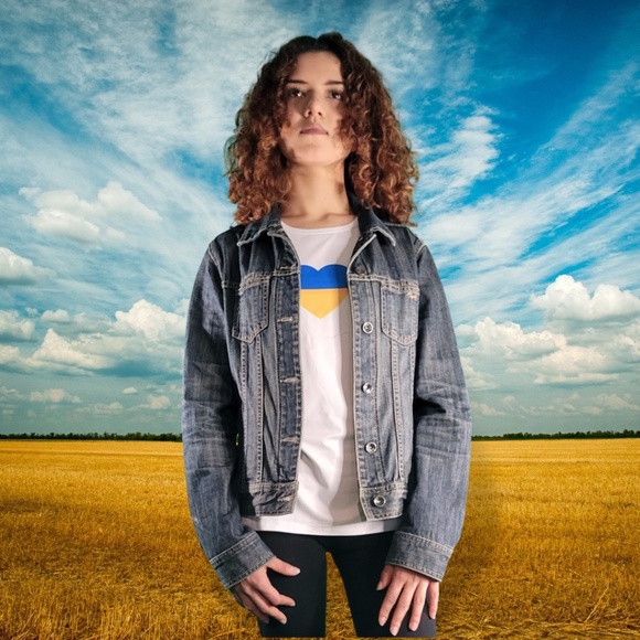 SOLD! Original FJ Ukrainian Flag - Jean Jacket - Picture 2 of 8